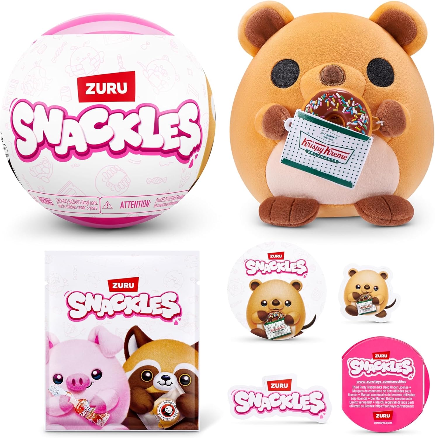 Snackles Series 3, 5-inch Plush by ZURU, Plush with Snack Brand Accessory (random assortment)