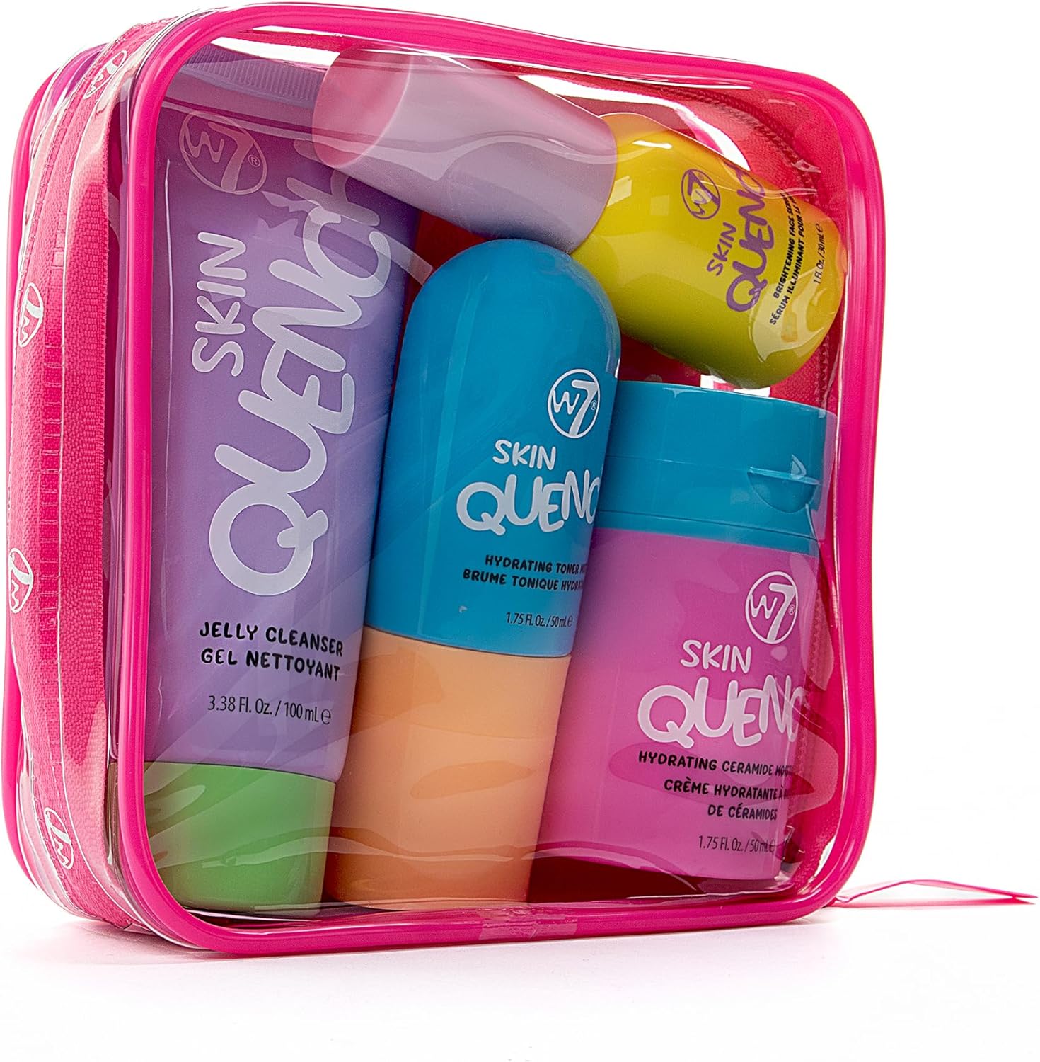 W7 Skin Quench Full Size Skincare Gift Set - Hydrating Skincare Bundle with Aloe Vera & Ceramides - Complete & Long-Lasting Moisturising At-Home Routine