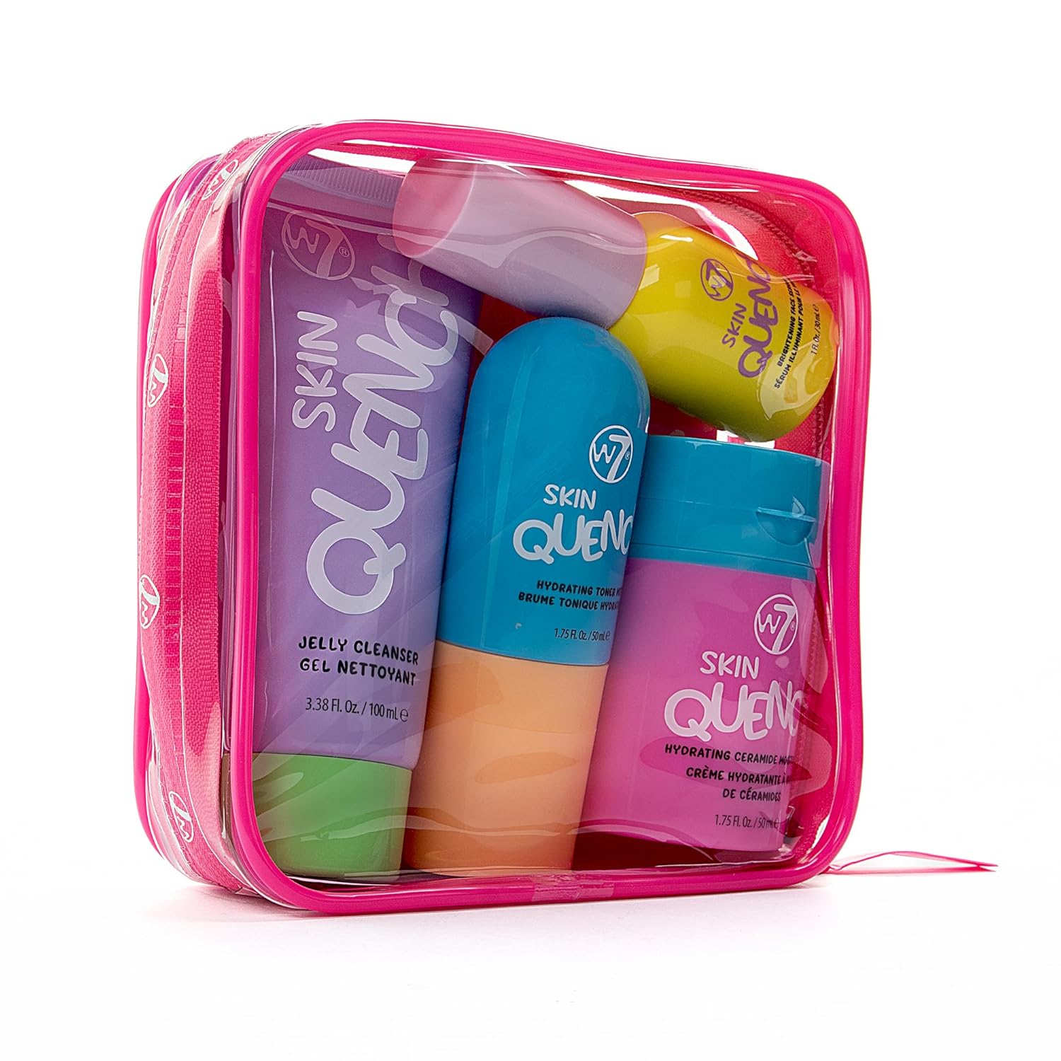 W7 Skin Quench Full Size Skincare Gift Set - Hydrating Skincare Bundle with Aloe Vera & Ceramides - Complete & Long-Lasting Moisturizing At-Home Routine