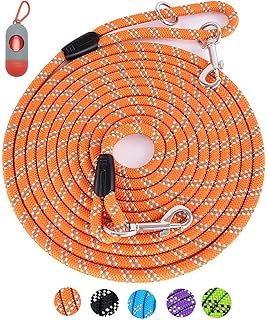 Long Dog Leash for Dog Training 10FT/16FT/30FT/50FT/100FT, Reflective Threads Check Cord Dog Leash, Heavy Duty Dog Lead for Large Medium Small Dogs Outside Walking, Playing, Camping, or Yard