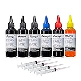 Aomya Compatible Ink Refill kit for HP 60 61 63 64 65 902 932 952 564 Refillable Ink Cartridge for HP Envy 4500 4520 5643 OfficeJet 6500a 6500 6000 (3 Black, 1 Cyan, 1 Magenta, 1 Yellow 6x100ml)