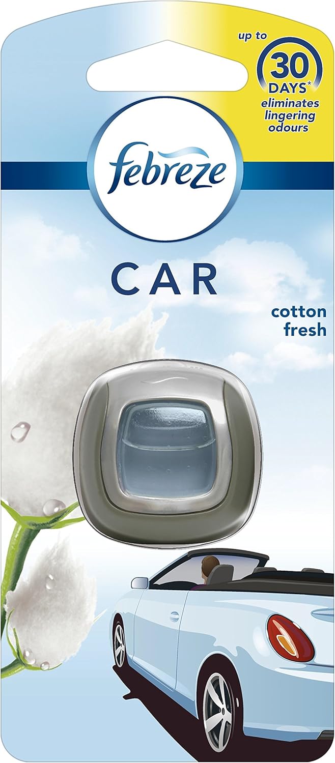 Febreze Cotton Fresh Car Clip Air Freshener - Pack of 6