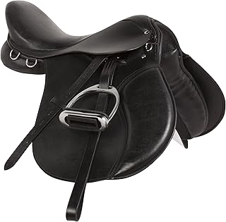 All Purpose Black Premium Leather English Riding Horse Saddle Starter KIT 15 16 17 18