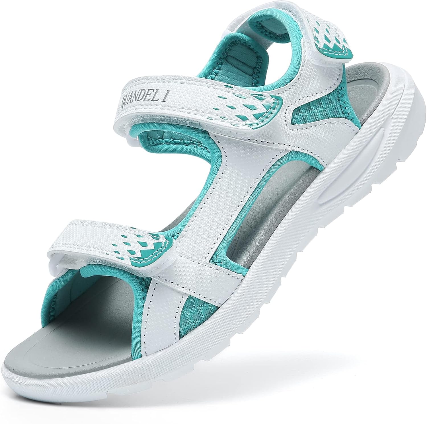QUANDELI Walking Sandals Women, Summer Waterproof Hiking Sandals Comfortable Lightweight Sport Athletic Sandals Open Toe Sandals for Outdoor Beach Travel