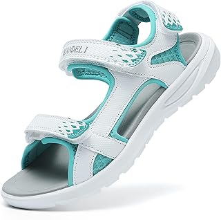 QUANDELI Walking Sandals Women, Summer Waterproof Hiking Sandals Comfortable Lightweight Sport Athletic Sandals Open Toe Sandals for Outdoor Beach Travel