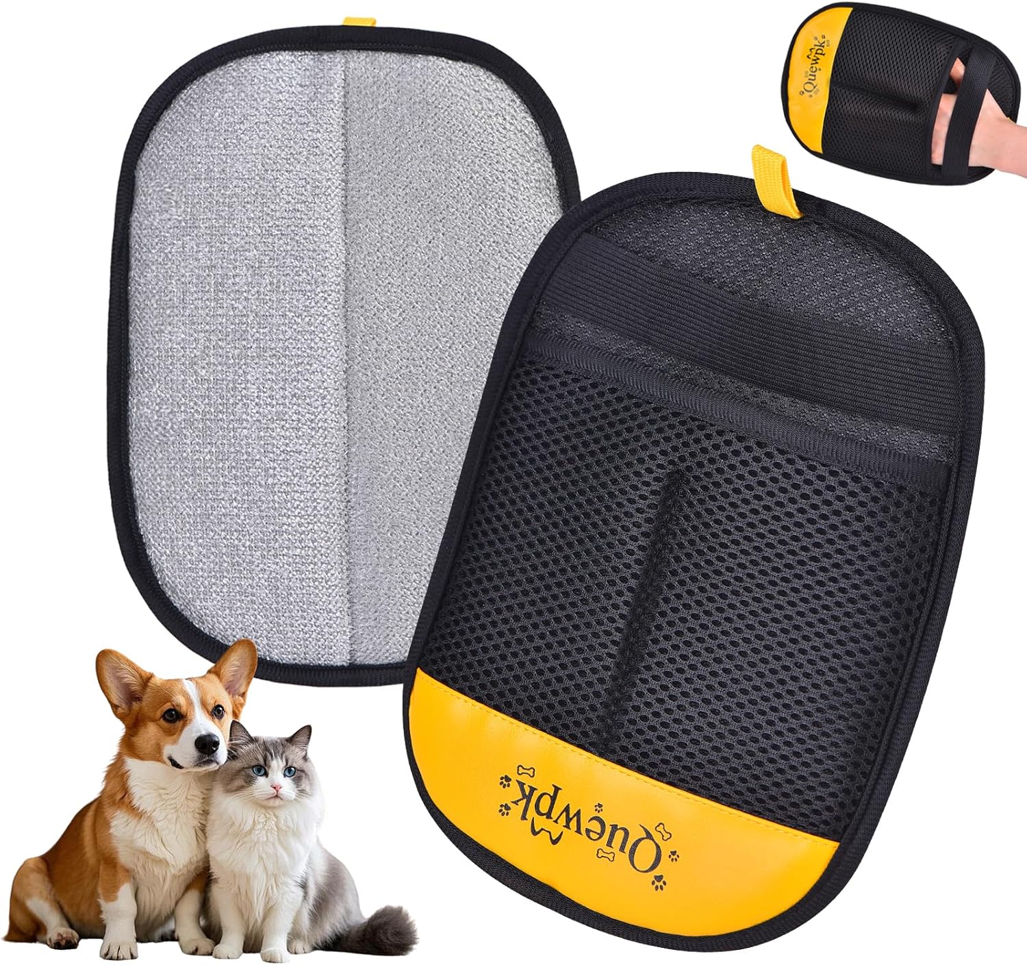 Pet Hair Removal Glove - Reusable Electrostatic Fur Remover for Dogs & Cats | Lint & Hair Remover for Laundry, Clothing, Couch, Carpet, Car Seats