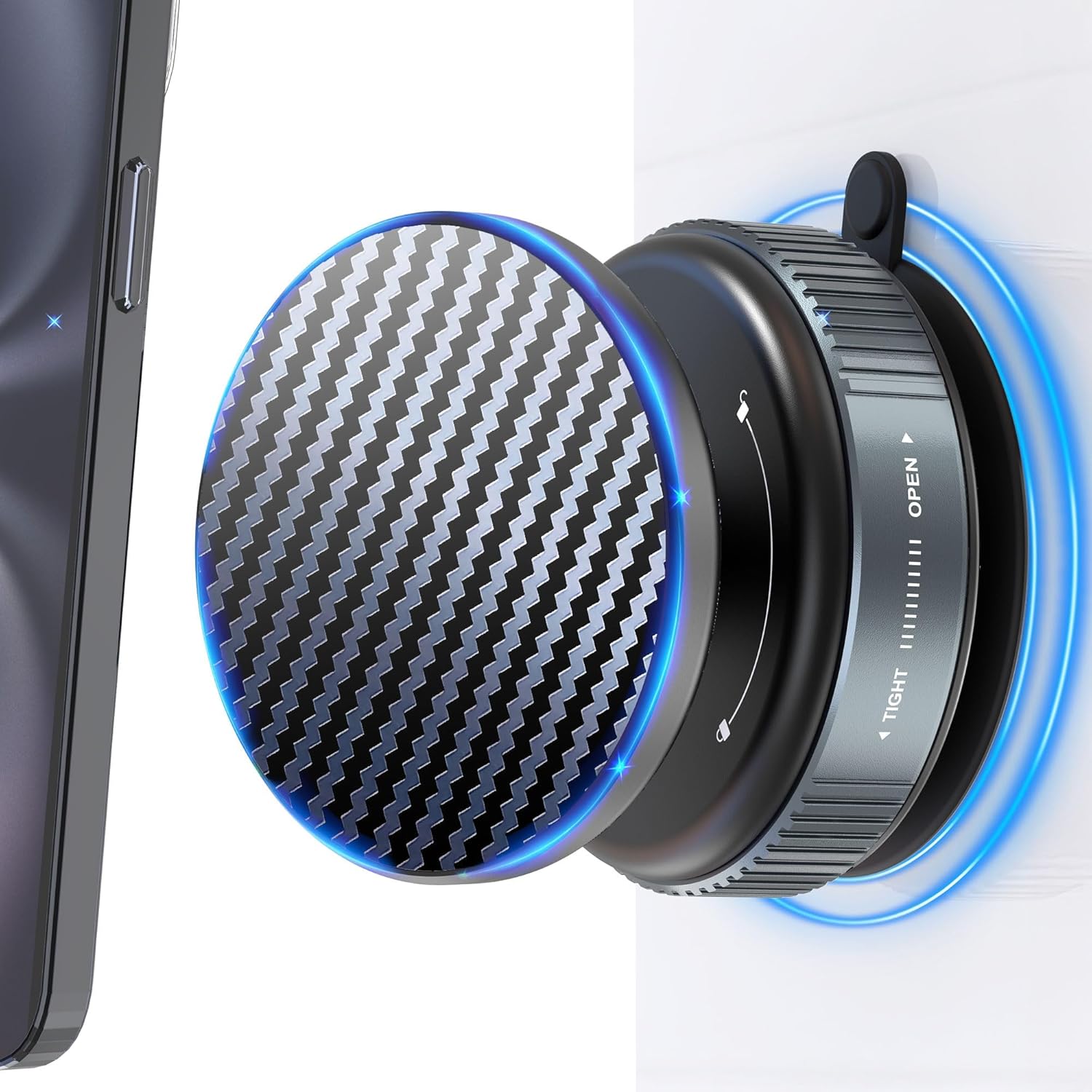 HomeMount Vacuum Magnetic Phone Holder, Suction Cup Phone Mount 360 ° Rotatable, Fit for iPhone 16/15/14/13/12 and Samsung on Smooth Surfaces Such as Mirrors, Glass, Rearview Mirrors