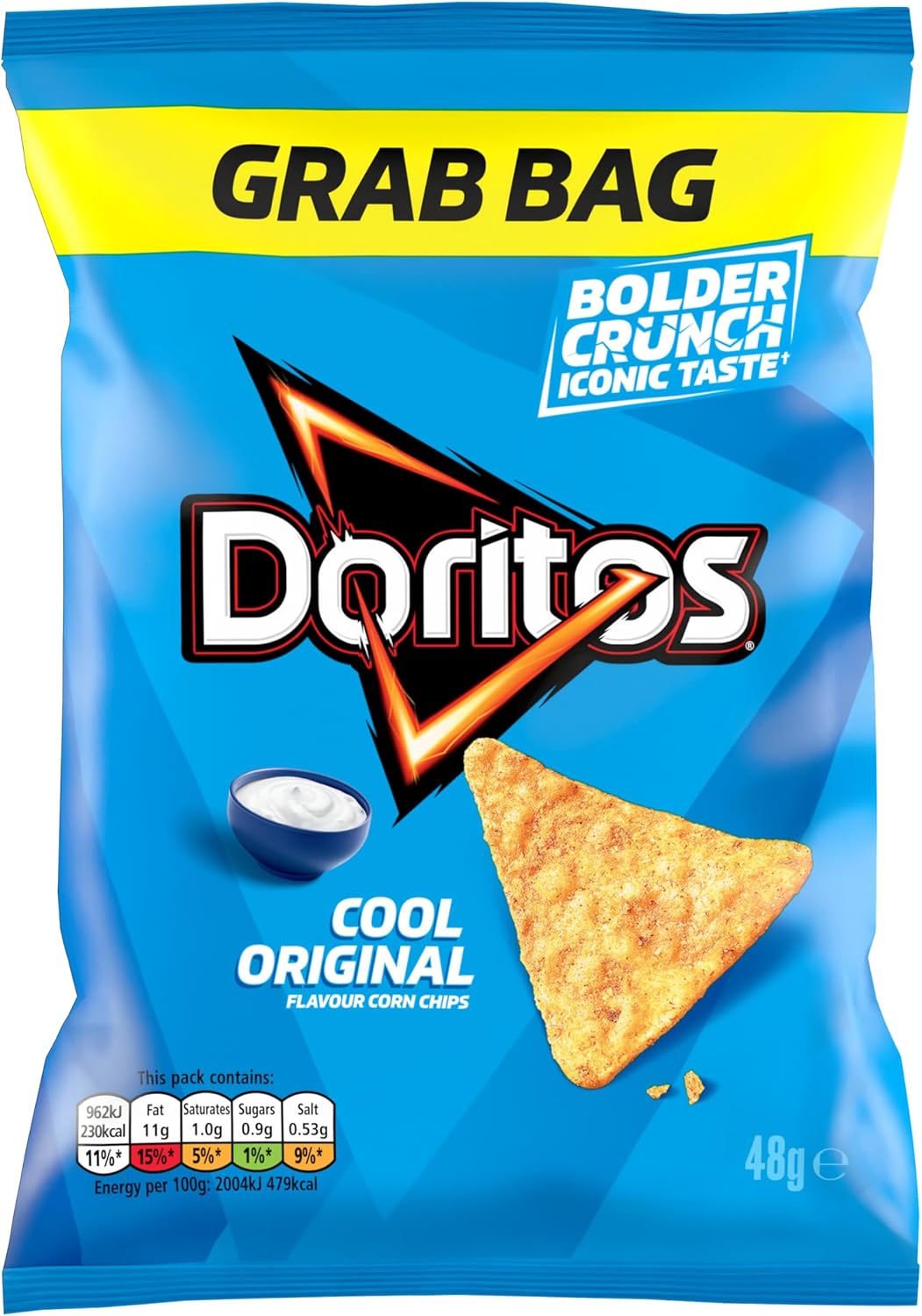 Doritos Cool Original Tortilla Chips Grab Bag Crisps 48g (Case of 24)