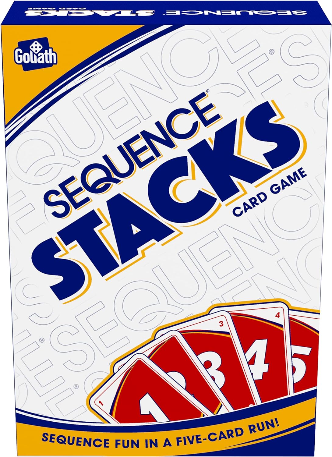 Goliath Sequence Stacks Card Game - Sequence Fun in a Five-Card Run, White