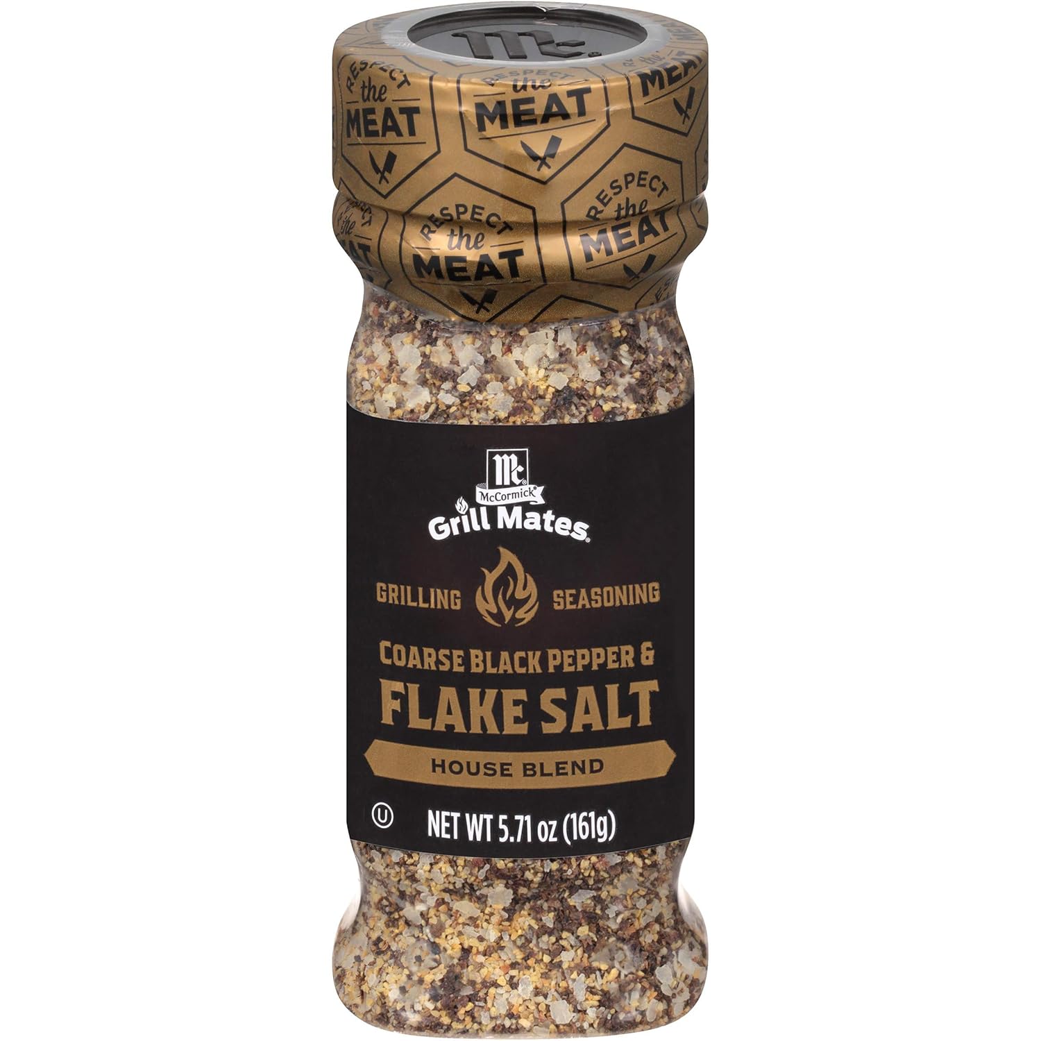 McCormick Grill Mates Coarse Black Pepper & Flake Salt Grilling Seasoning, 5.71 oz