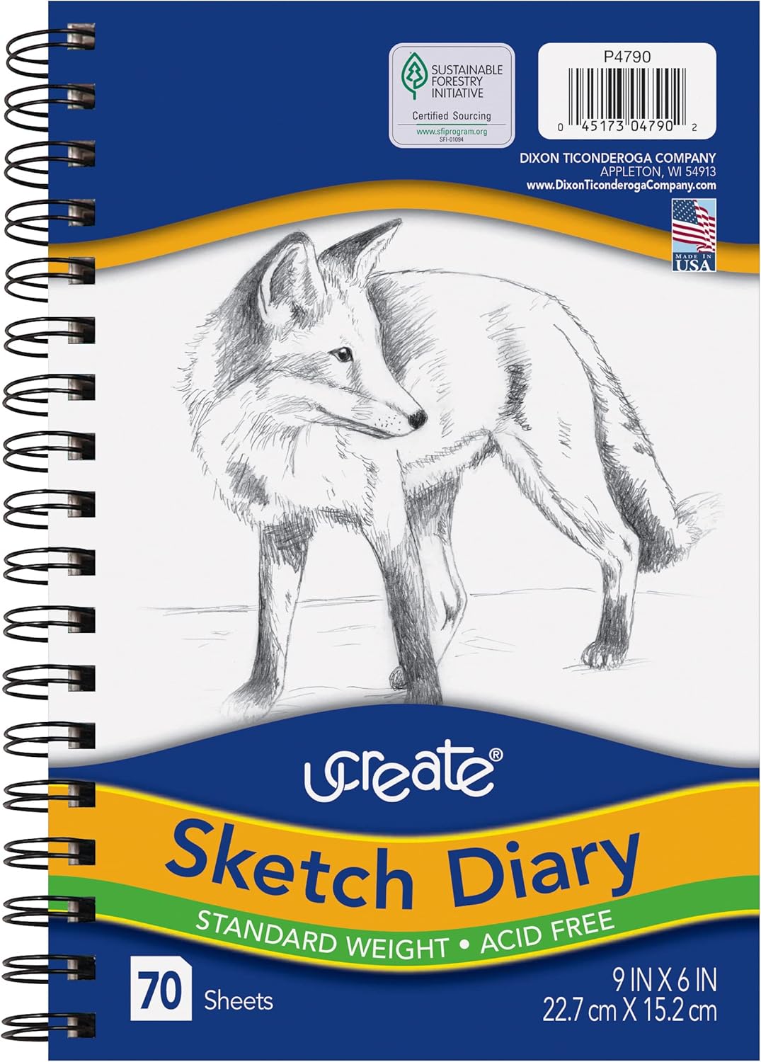 UCreate Sketch Diary, 9" x 6", 70 Sheets