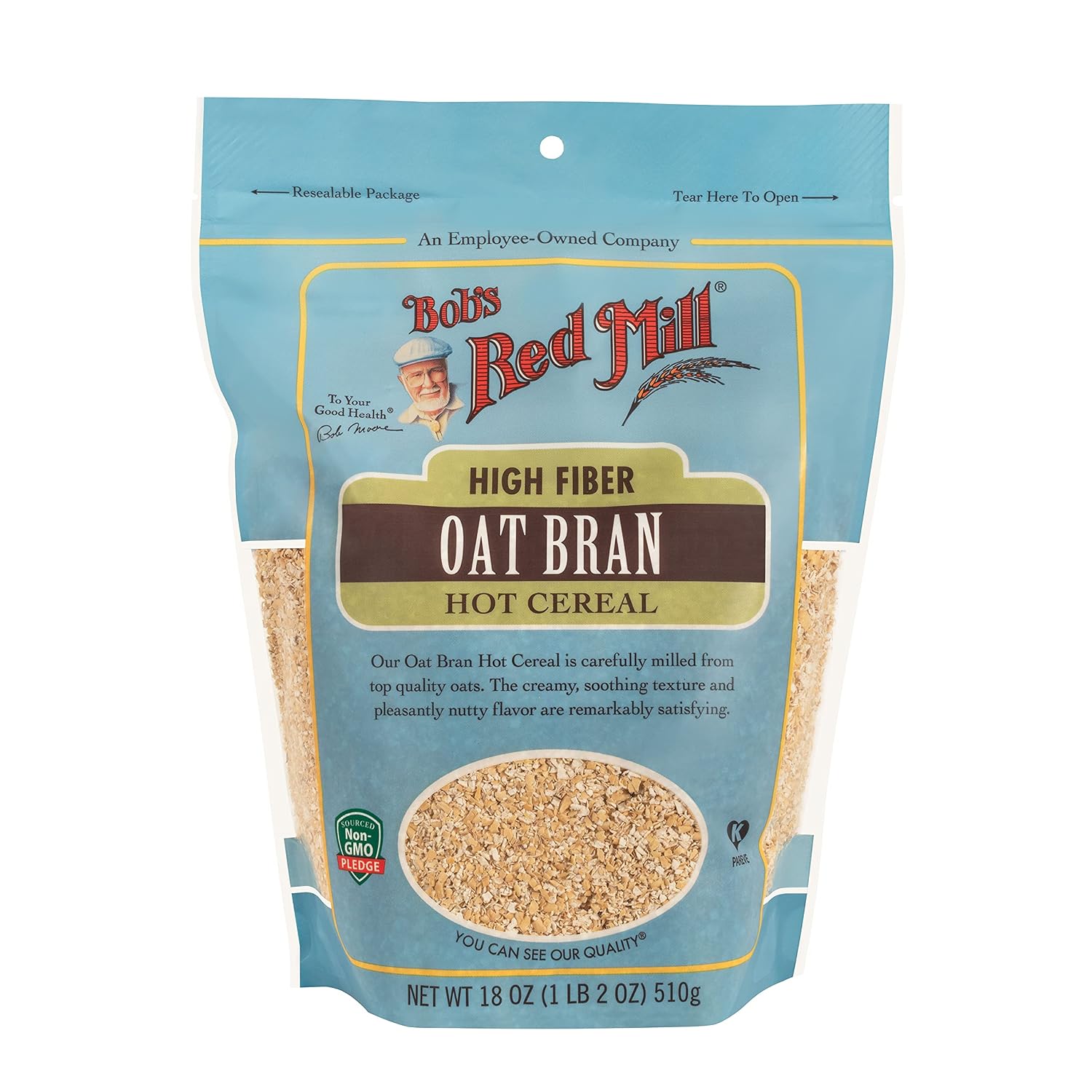 Bob's Red Mill Cereal Oat Bran, 18-Ounce (Pack of 4)