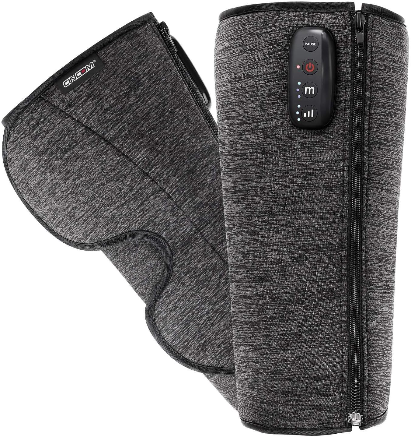 CINCOM Cordless Calf Massager for Circulation, Leg Compression Massager for Calf, Rechargeable Leg Massage with 3 Intensities 3 Modes for Pain Relief, Gifts for Women Men