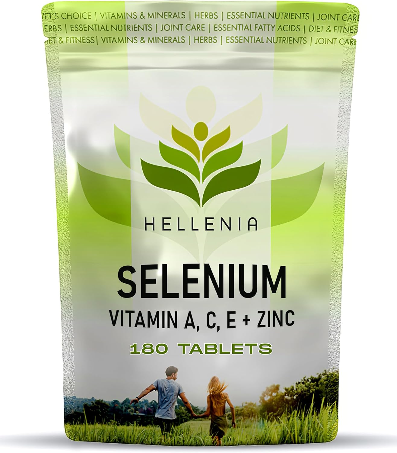 Selenium 200µg Plus Vitamins A,C,E and Zinc - 180 Tablets - 6 Month Supply Selenium as Selenomethionine | High Bioavailability | GMP Certifired Product - Made in The UK by Hellenia