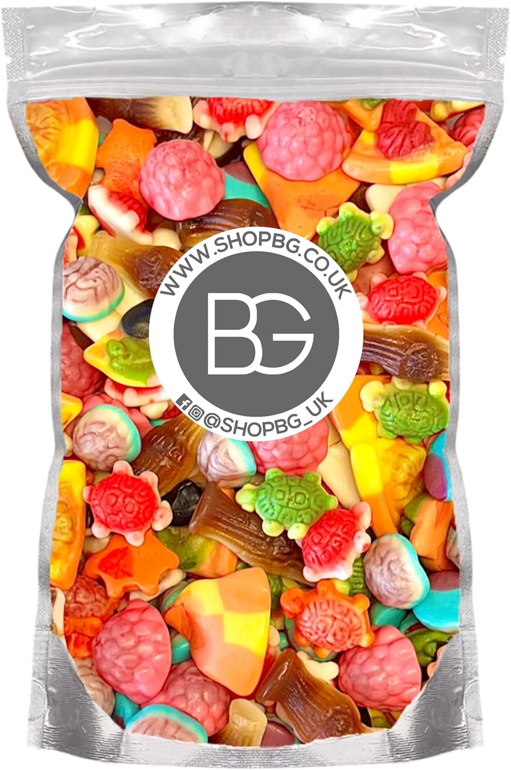 BG Quality Pick & Mix Sweets - Gummy Candy Jelly Filled Mix Sweeties 800g Pouch