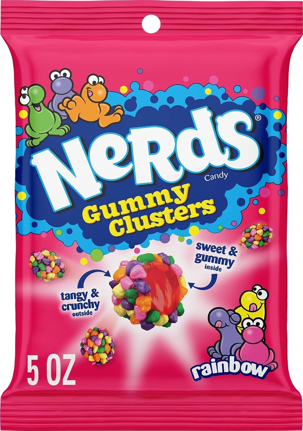 Nerds Gummy Clusters Chewy Candy, 5 Oz (141g) Bag