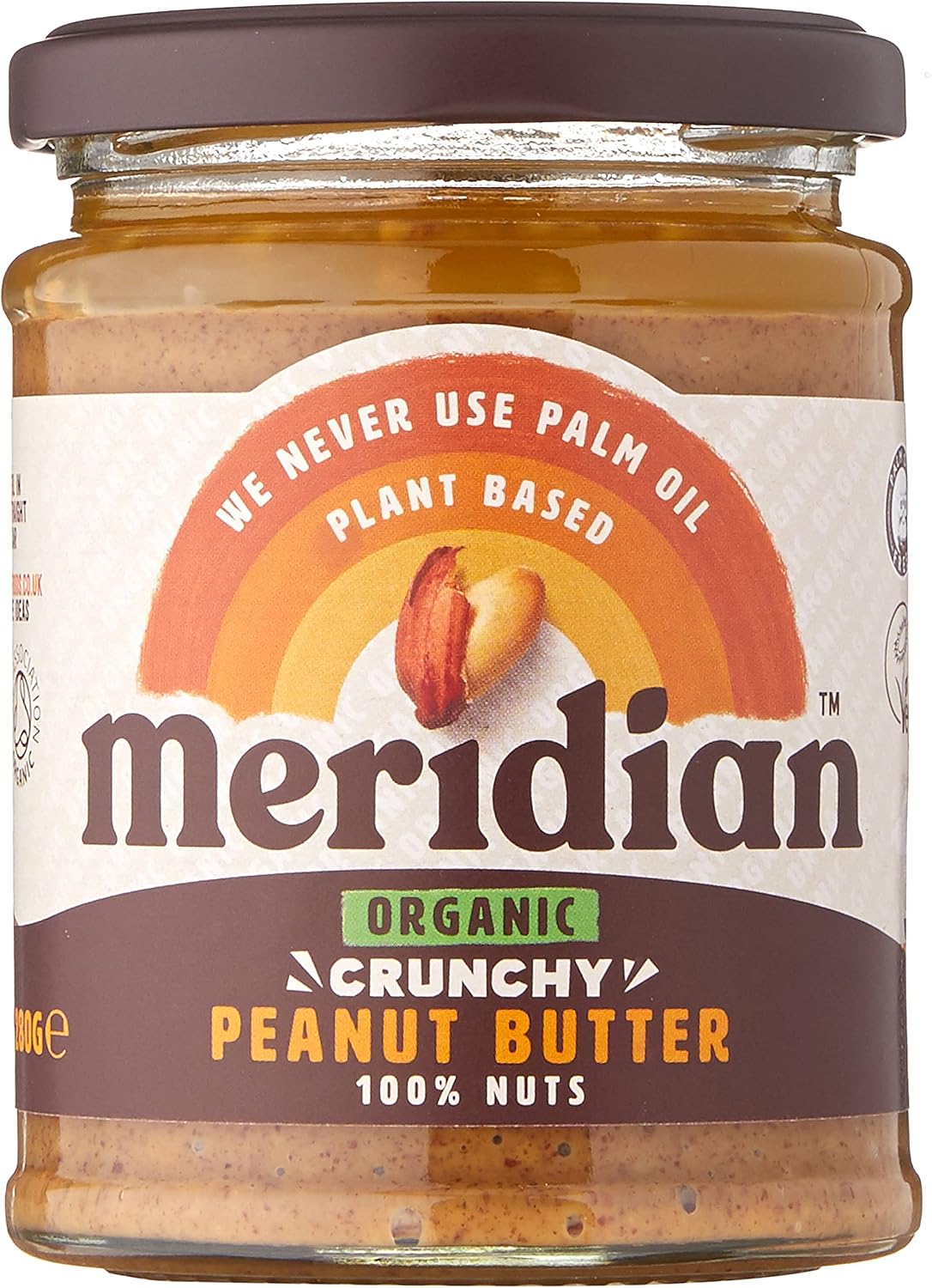 Meridian Organic Crunchy Peanut Butter, 280g