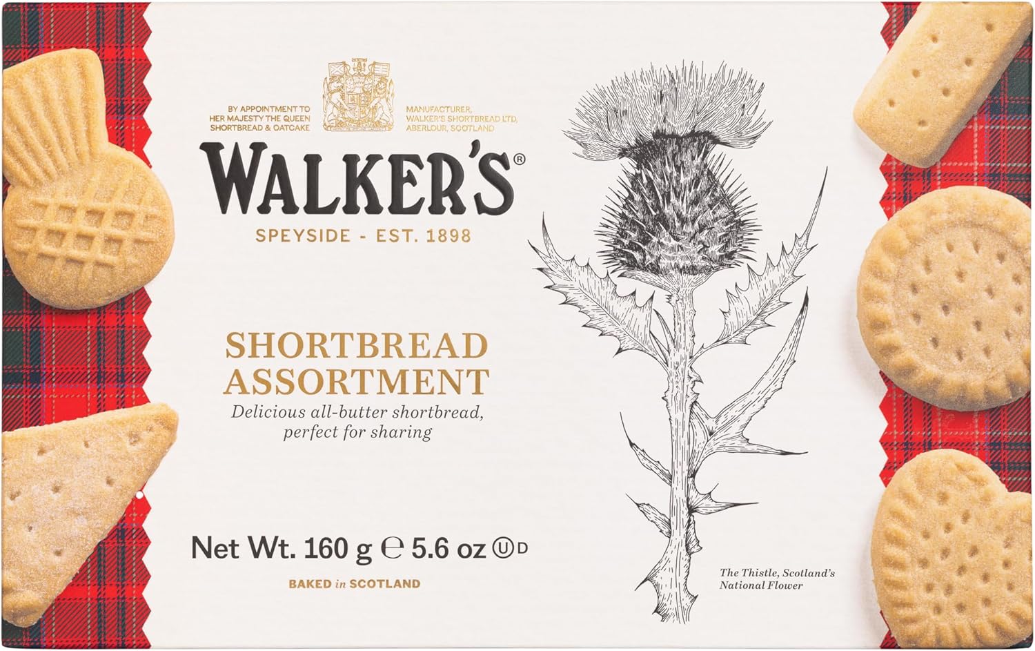 Walker's Shortbread Assortment – Traditional All‑Butter Scottish Biscuits, 160 g