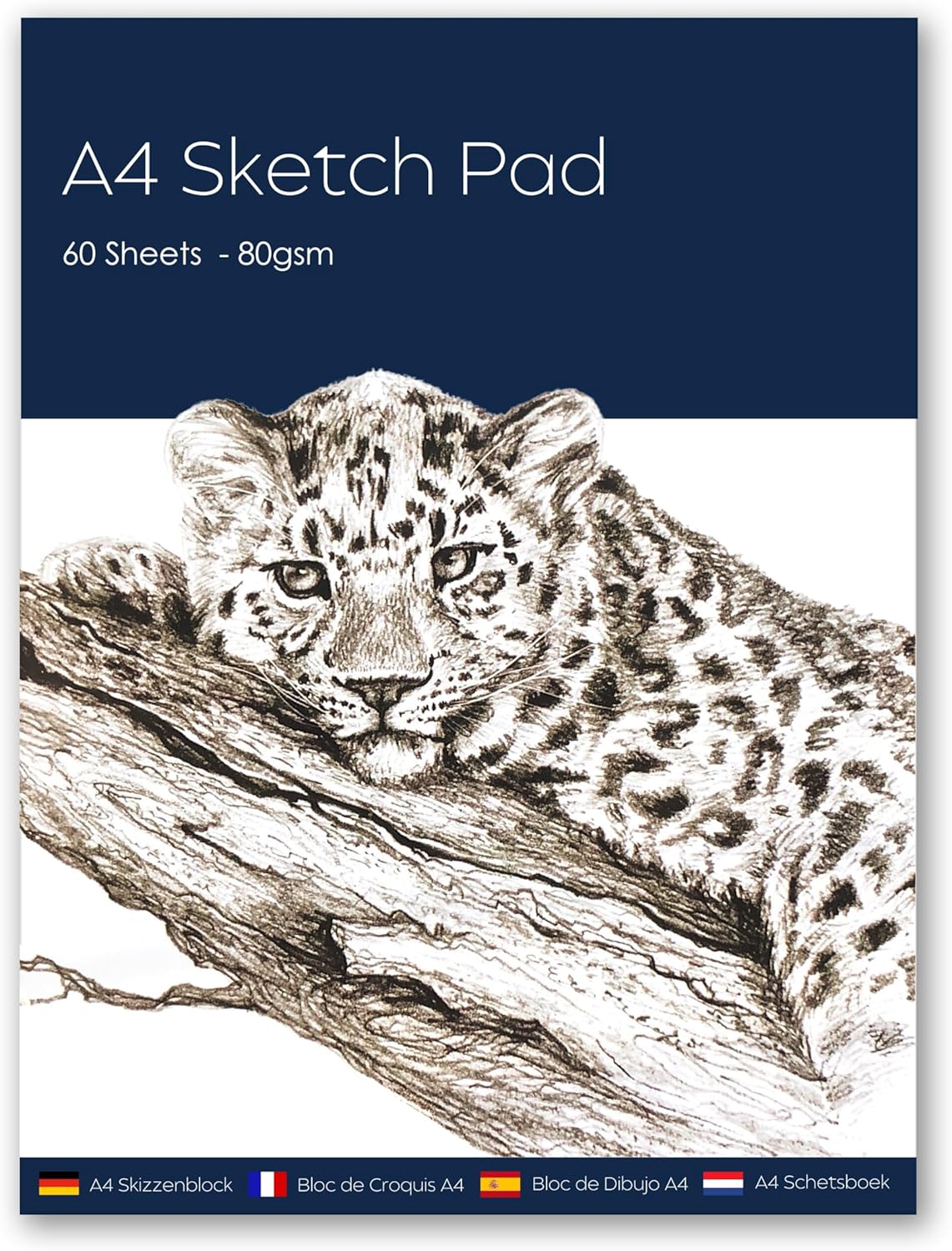 A4 Sketch Pad for Artists,Drawing Paper, Art Sketch Book - Perfect for Painting, Drawing and Sketching, 80 GSM White Paper,60 Sheets