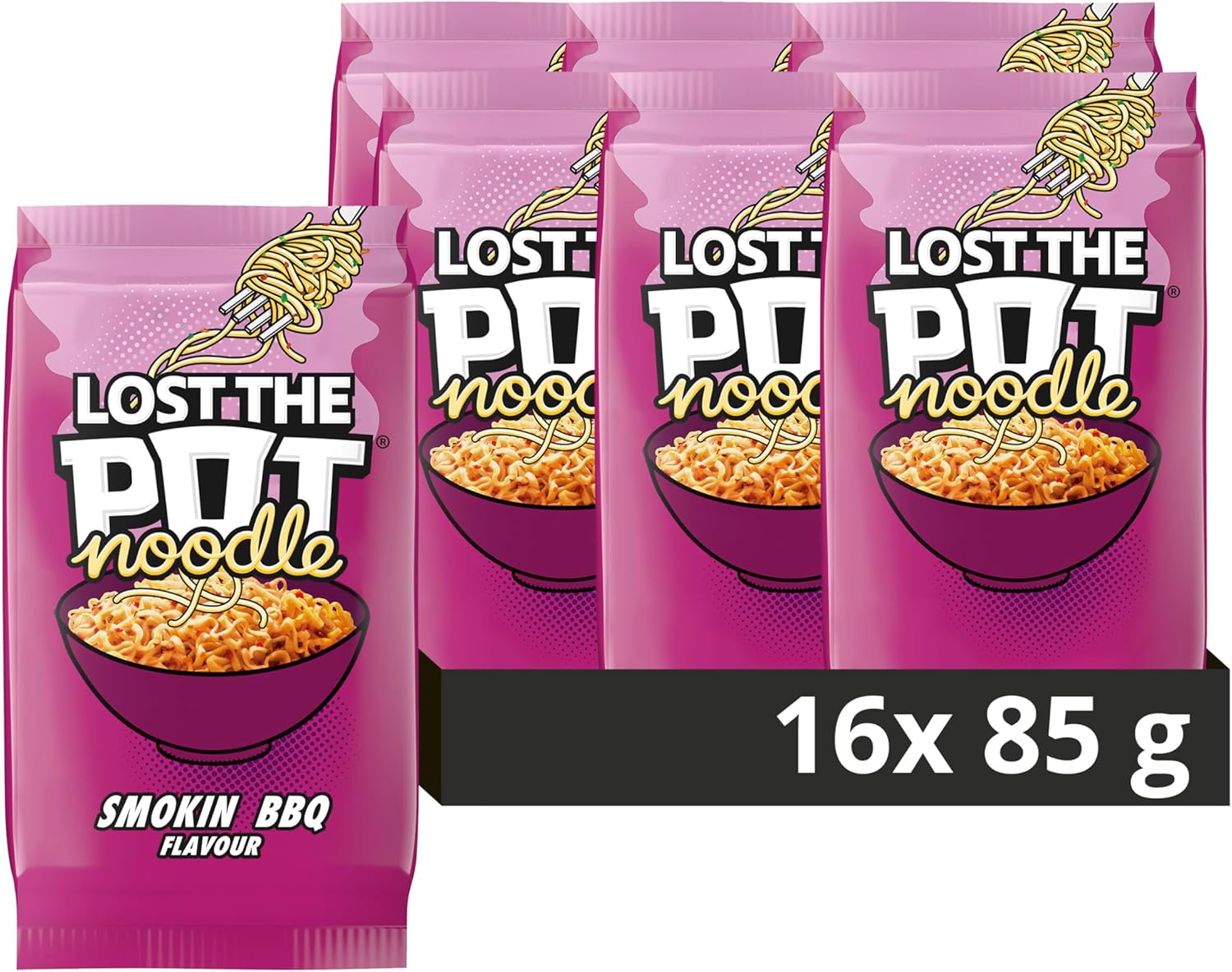 Pot Noodle Smokin’ BBQ Lost The Pot Noodle low in saturated fat instant noodles 16x 85 g