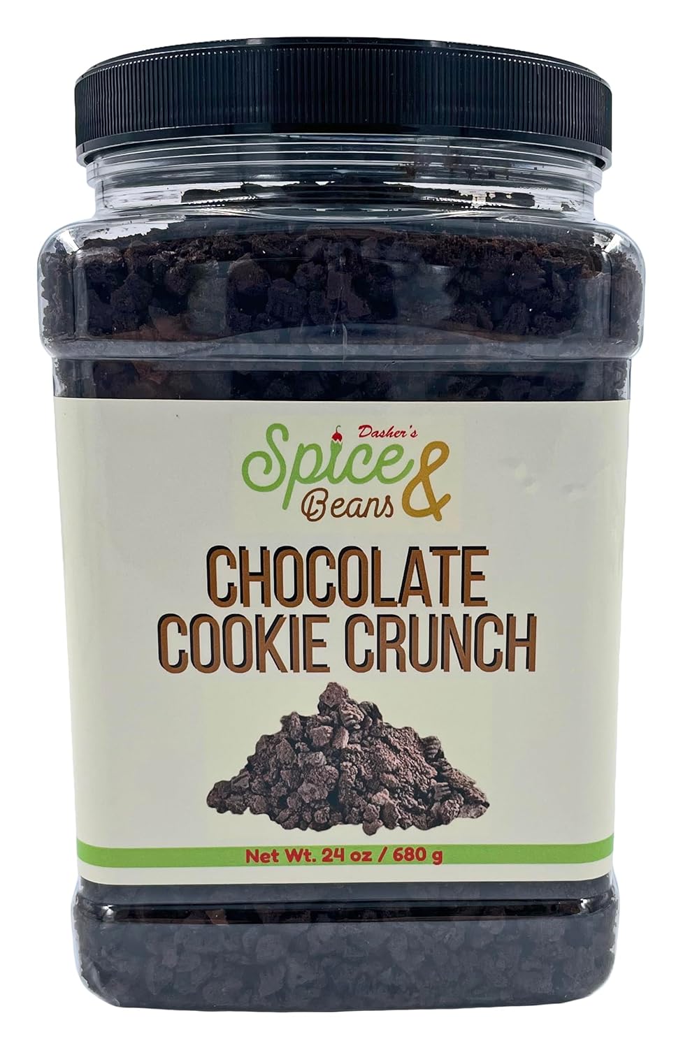 Chocolate Cookie Crunch | Ice Cream Topping & Cake Decoration | by Dasher's Spice & Beans | 1.5 lb