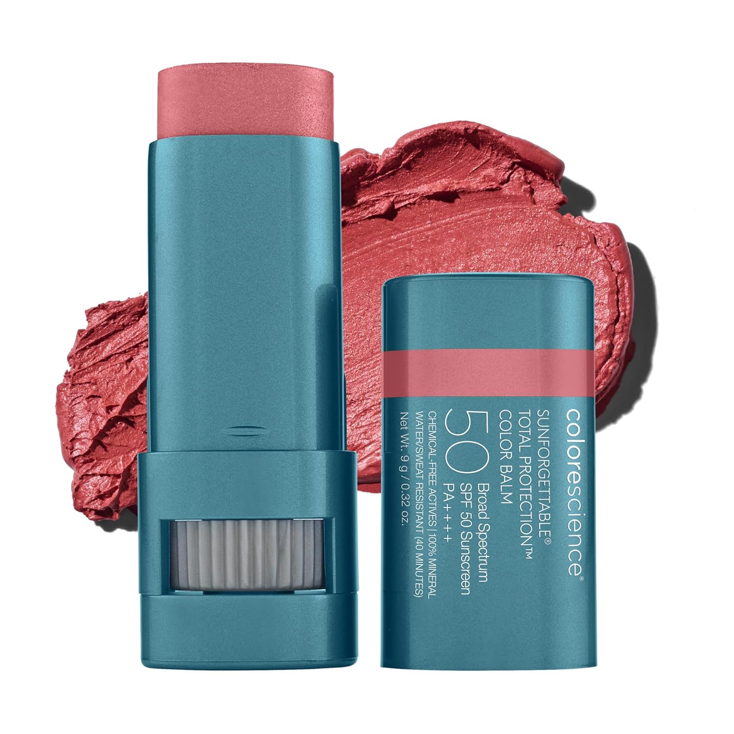 Colorescience Sunforgettable Total Protection Color Balm SPF 50, Mineral, Broad Spectrum, Buildable Lip & Cheek Color
