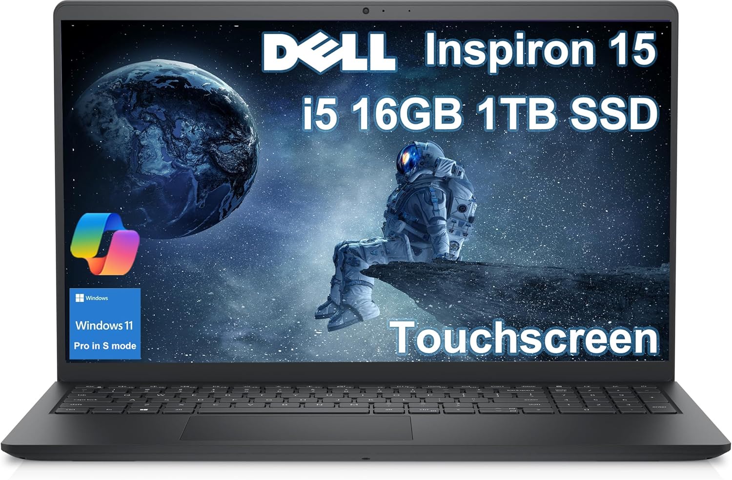 Dell Inspiron 15 Touchscreen Laptop (15.6" FHD LED, Intel 10-Core i5-1334U (> i7-1255U), 16GB RAM, 1TB SSD) for Business & Home, Fast Charge, Inspiron 3000 3530, Webcam, Win 11 Pro in S w/ Copilot