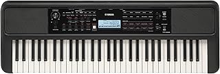 Yamaha PSR-E383 61 Touch Sensitive Keys Portable Keyboard for Beginners with Music Rest, Power Adapter