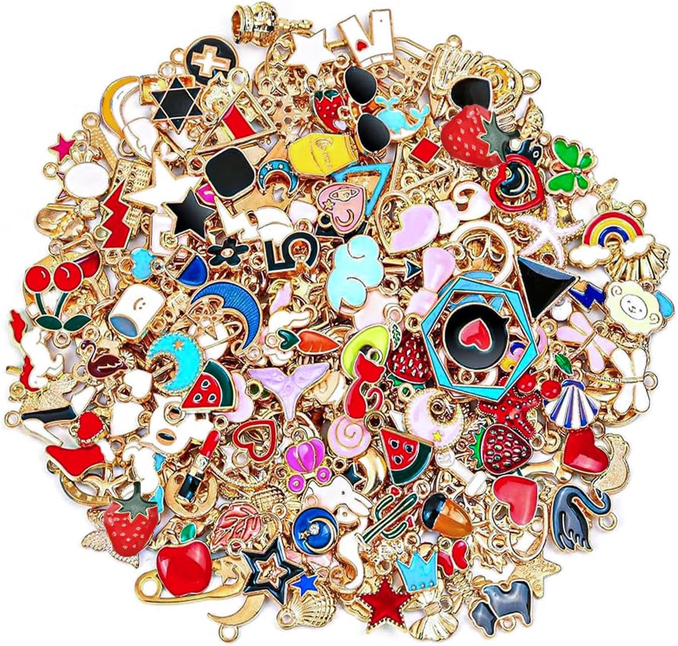 JOOTUEPO 50 PCS Charms Pendants, Charms Wholesale Bulk, Mixed Retro Alloy Charms Set, Jewelry Making for Bracelet, Necklace, Earrings, Making DIY and Crafts