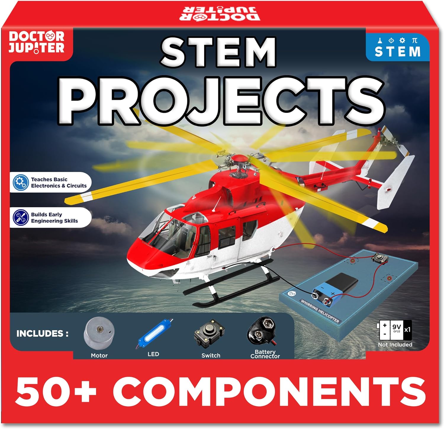 Doctor Jupiter STEM Projects Kit for Boys & Girls Ages 8+ | Birthday Gift Ideas for 8-9-10-11-12 Year Old Boys & Girls | Learning & Educational Science Kit, Crafts for Kids