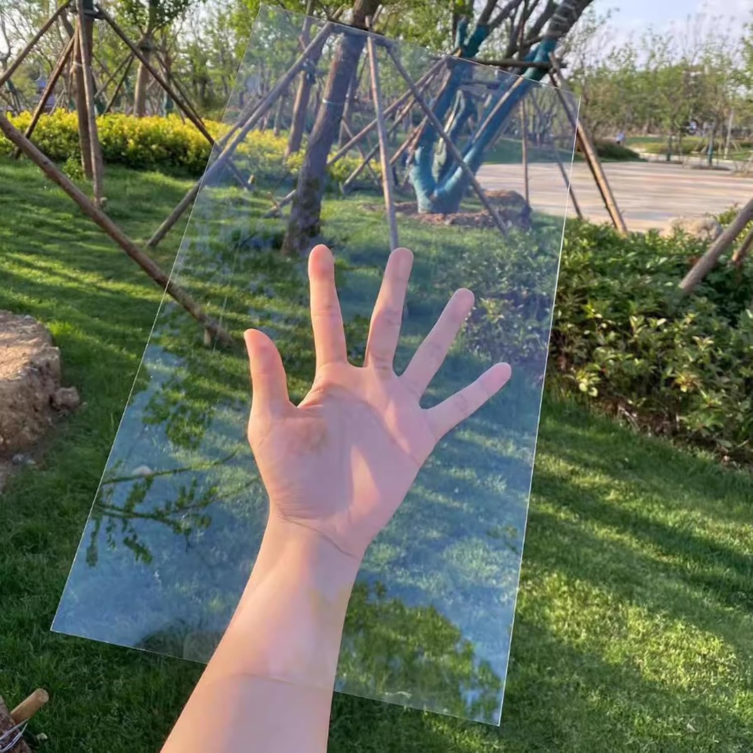 FENGSHOUU Polycarbonate Roofing Sheet,4mm Clear Acrylic Plastic Safety Sheet,PC Durable Panel,UV Protection,Strong Impact Shatterproof (40cm x 70cm(15.7x27.6in))