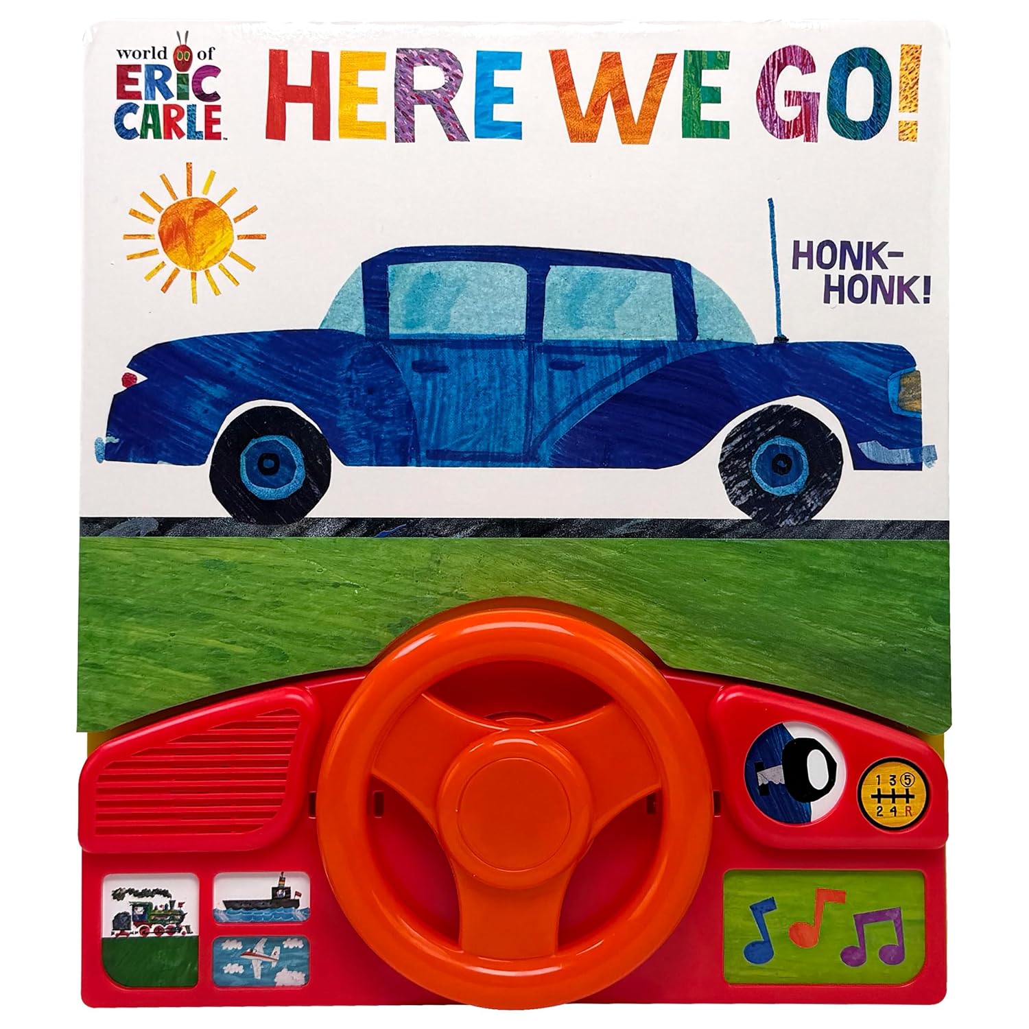 World of Eric Carle, Here we Go Little Steering Wheel Sound Book - PI Kids