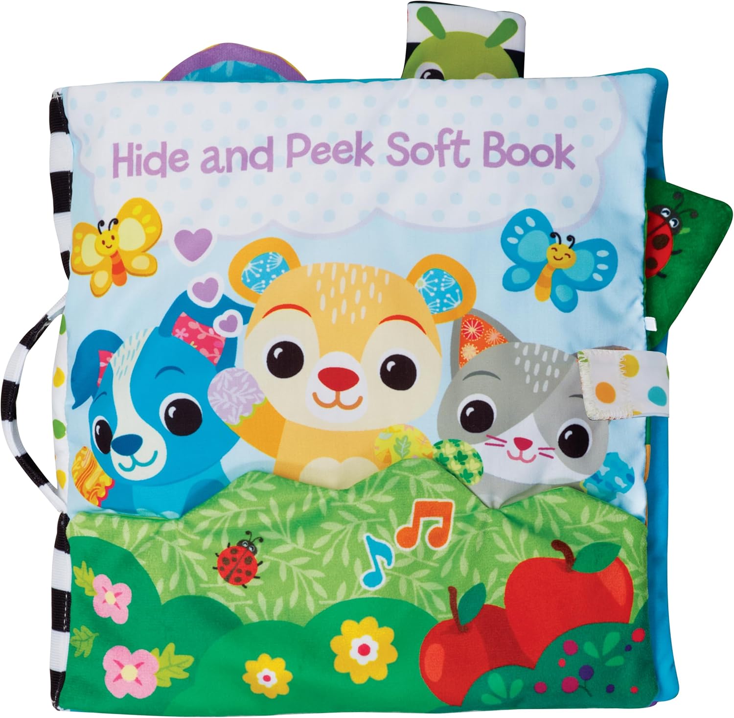 VTech Baby Hide and Peek Soft Book, Sensory Book with 6 Tactile Pages, Melodies and Songs and Detachable Bear, Interactive Toy, Gift for Babies 3, 6, 12, 18 Months Plus, English Version
