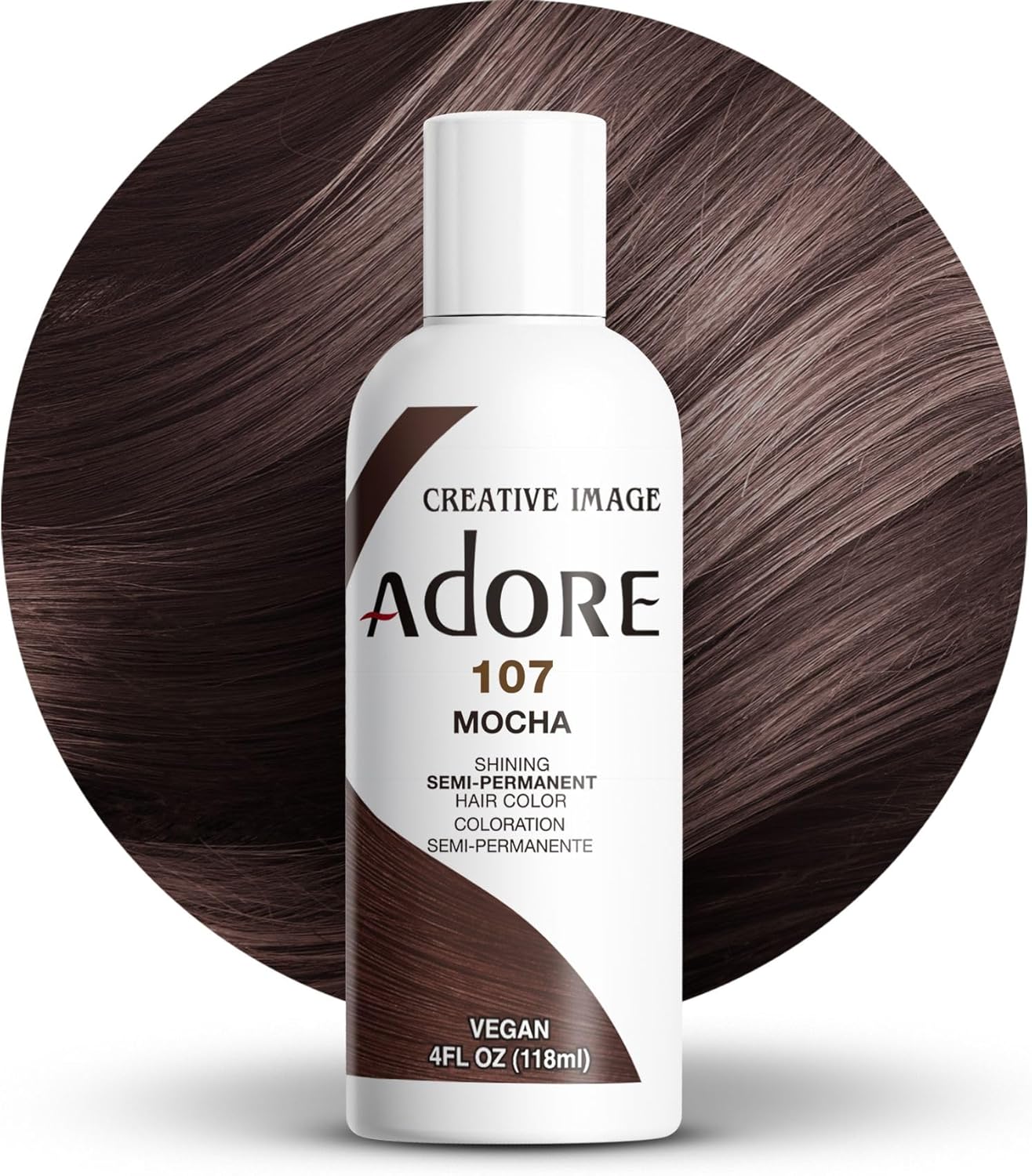 Adore Shining Semi Permanent Hair Colour, 107 Mocha