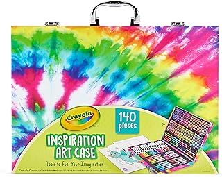 Crayola Inspiration Art Case Coloring Set - Tie-Dye (140ct), Art Set For Kids, Kids Art Supplies, Gift for Girls & Boys, Ages 5, 6, 7 [Amazon Exclusive]