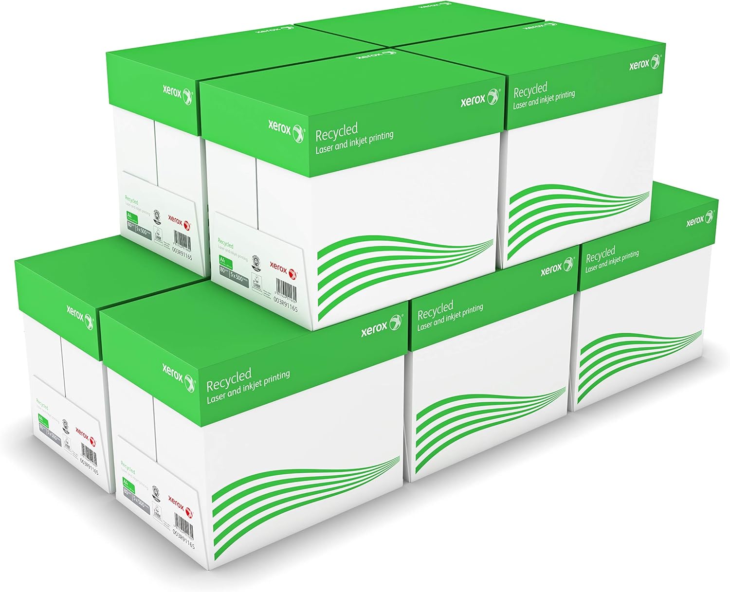 Xerox Recycled Paper 100% Recycled - 80 g/m² A4, 10 Boxes, 50 Reams of 500 Sheets - 25,000 Sheets, Off White Recycled (Light Grey)