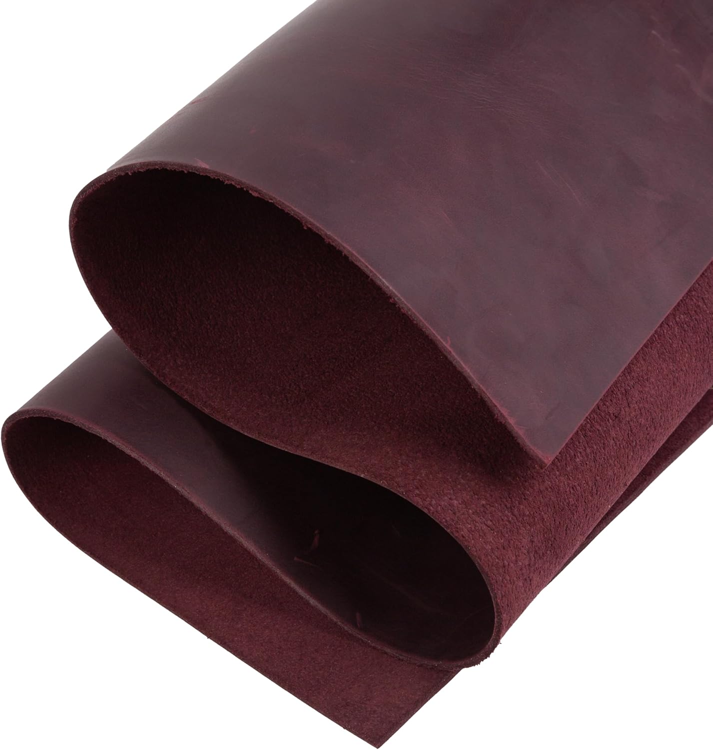 Shkira 12''X24'' Genuine Red Leather Sheets for Crafts - Square - 2.0MM Thick Genuine - Thick Cowhide Pieces Square - Leather Sheet for Arts and Crafts
