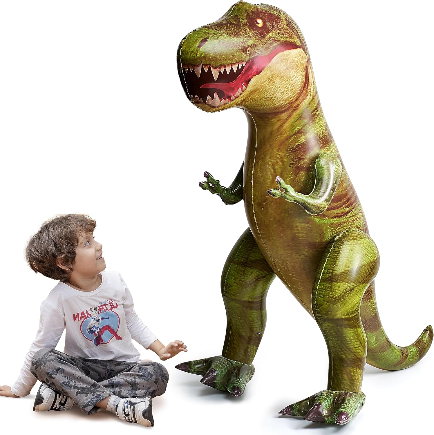 JOYIN 62” Giant T-Rex Dinosaur Inflatable for Party Decorations, Birthday Party Gift for Kids and Adults, Dinosaur Pool Toys (Over 5Ft. Tall)