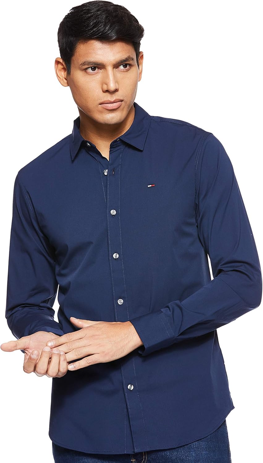 Tommy Jeans Men’s Original Long Sleeve Stretch Shirt