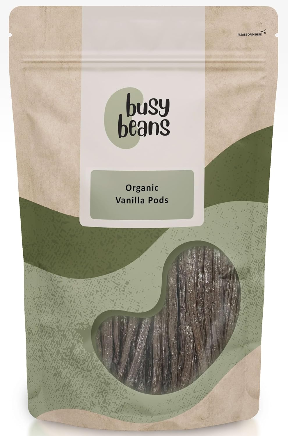 Organic Vanilla Pods (Qty-5) | Premium Madagascan Bourbon | Grade A (15cm) | Certified Organic | by Busy Beans Organic