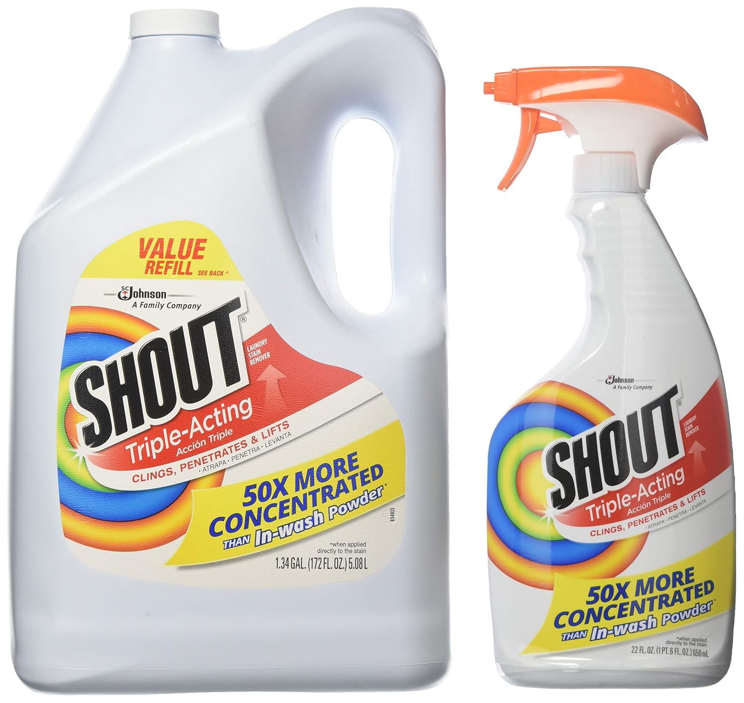 Shout Trigger Spray + Refill, 194 Fluid Ounce