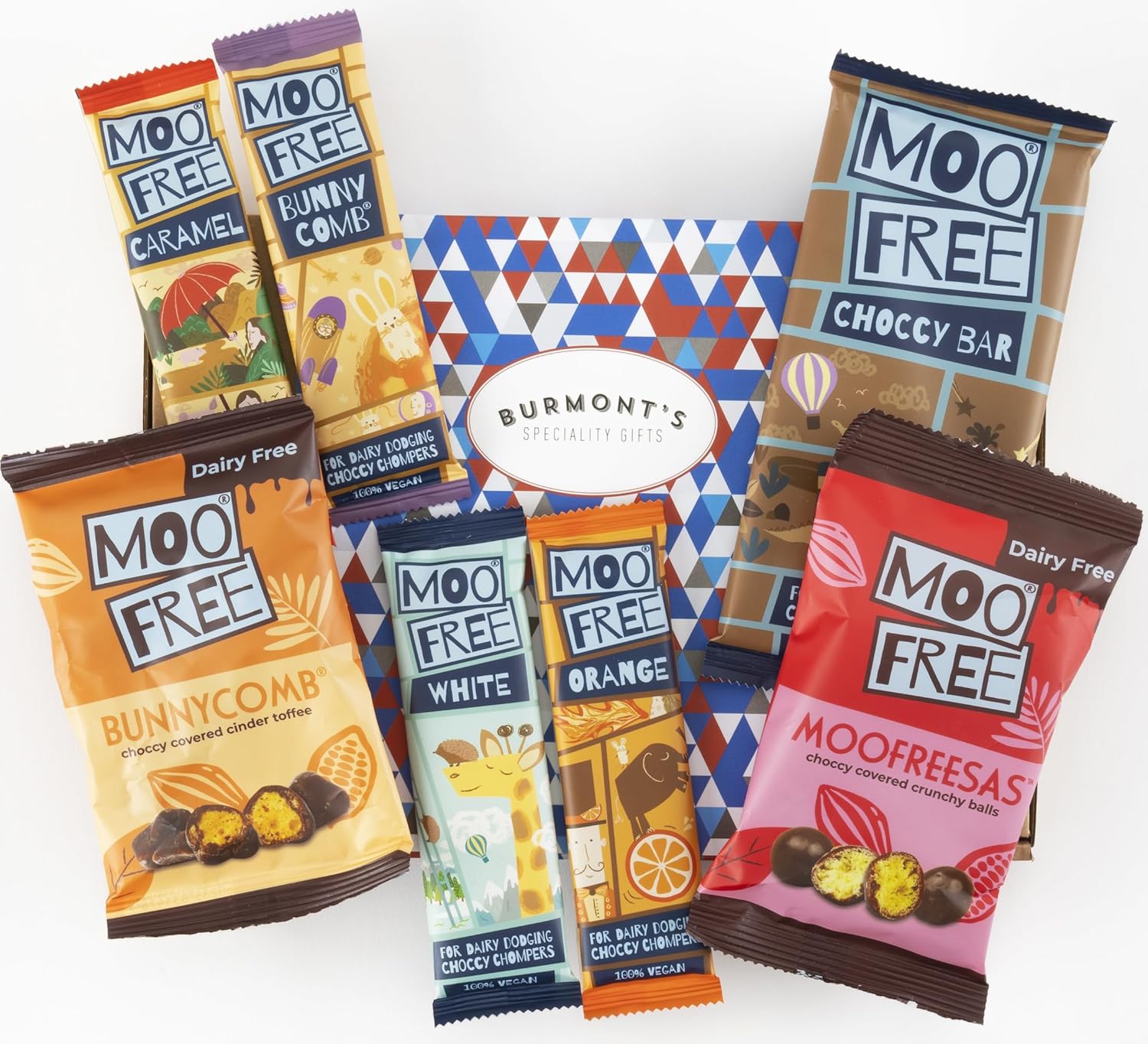 Moo Free Ultimate Chocolate Selection Hamper Gift Box - Dairy Free, Gluten Free & Vegan - Hamper Exclusive To Burmonts