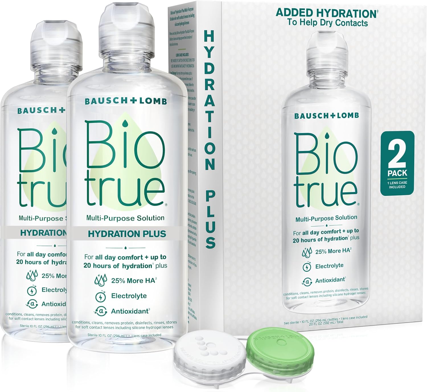 Biotrue Hydration Plus Multi-Purpose Contact Lens Solution, 10 oz 2 Pack