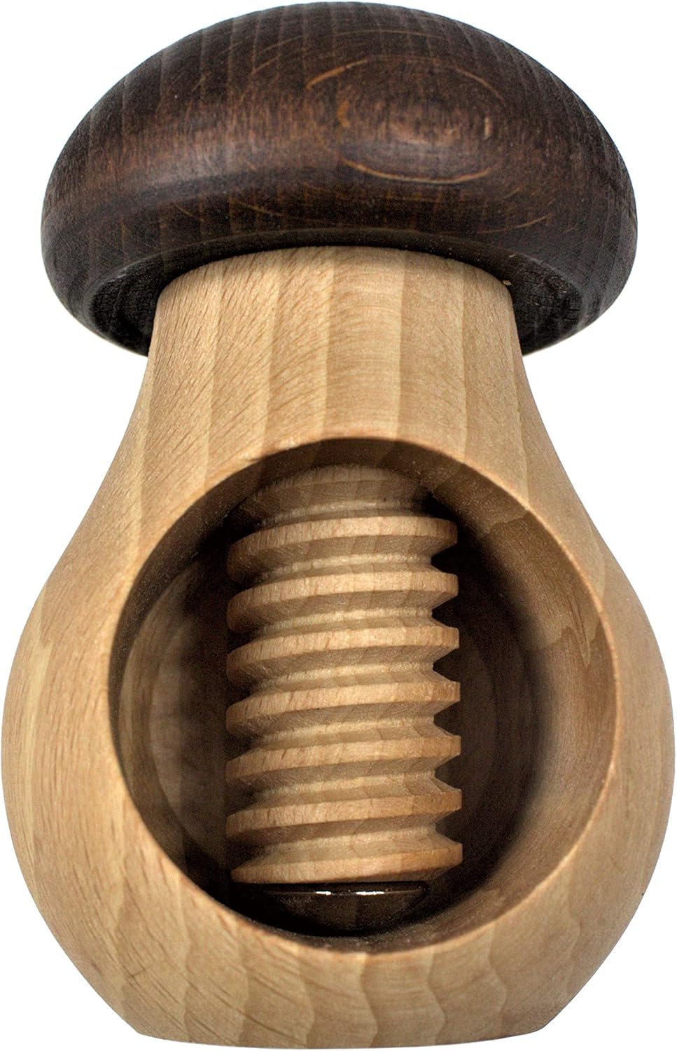 EFO Wooden Nutcracker Mushroom - Nut Cracker Tool for Easily Opening Walnuts, Hazelnuts, Almonds, Pecan Nuts, Pistachio Nuts - Nut Cracker Made of Natural Solid Beech Wood - Great Gift Idea