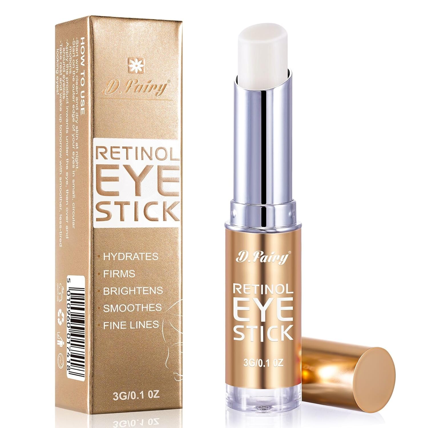 Retinol Eye Stick, Retinol Eye Cream for Dark Circles and Puffiness, Retinol Eye Cream With Collagen, Under Eye Cream Anti Aging, Bags Reduces Fine Lines