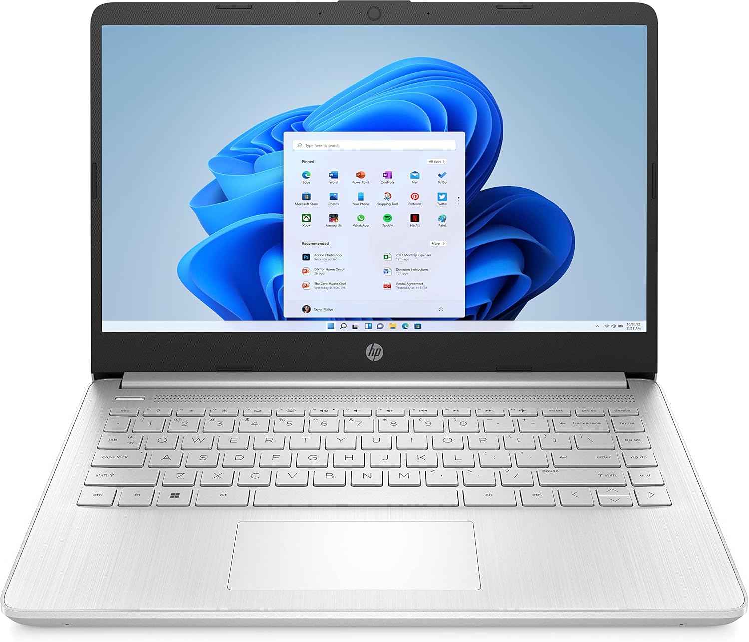 HP 14" Laptop | Intel Core i3-1215U Processor | 8 GB RAM | 256 GB SSD | Intel UHD Graphics | FHD Display | Up to 8hrs battery | Windows 11 | Dual Speakers | Natural Silver | 14s-dq5003sa