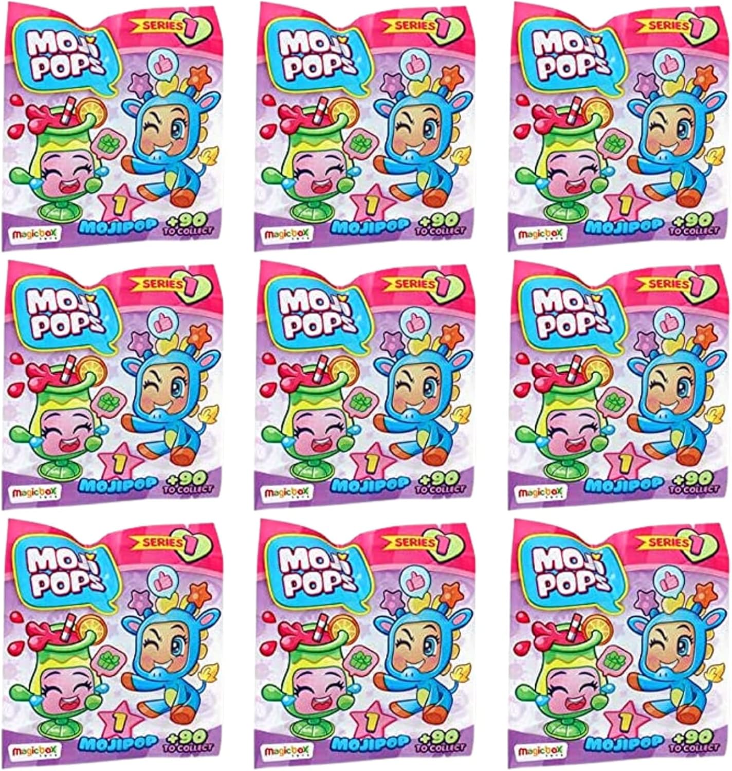 Moji Pops Series 1 Blind Bags Figures - Pack of 9 Blind Bags