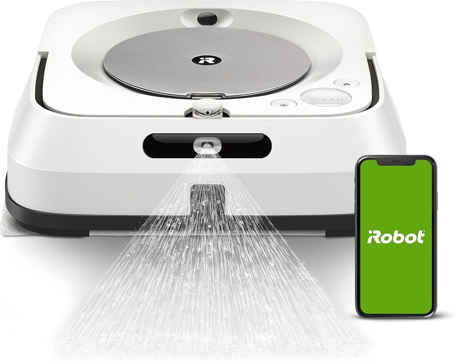 iRobot Braava Jet M6 (6110) Ultimate Robot Mop- Wi-Fi Connected, Precision Jet Spray, Smart Mapping, Works with Alexa, Ideal for Multiple Rooms, Recharges and Resumes, White