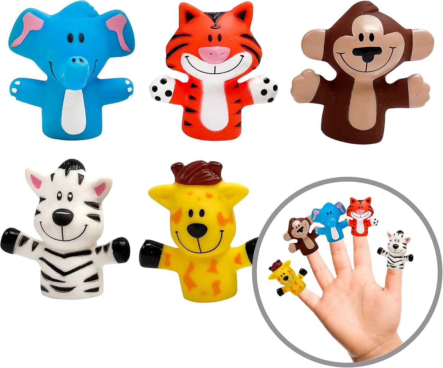 Ginsey Playtex Bath Finger Puppets, 1st Gen,7.5 x 0.5 x 6 inches