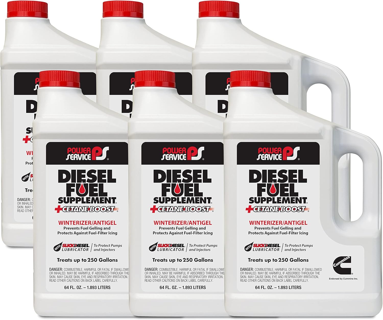 Power Service Diesel Fuel Supplement +Cetane Boost - 64 Ounce (Pack of 6)